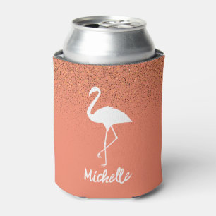 Flamingos Personalized Can Cooler