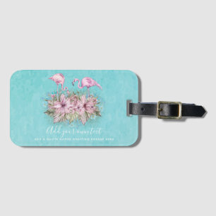 FLAMINGOS Personalized Luggage Tag
