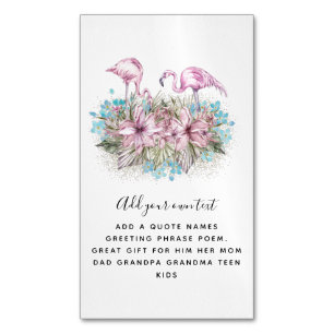 FLAMINGOS Personalized Magnetic Business Card