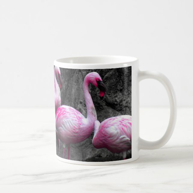 ~Flamingos~ PINK FLAMINGOS, CUSTOMIZE IT! Coffee Mug (Right)