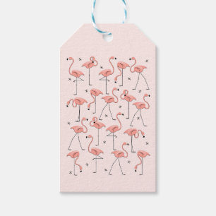 Flamingos Pink gift tags