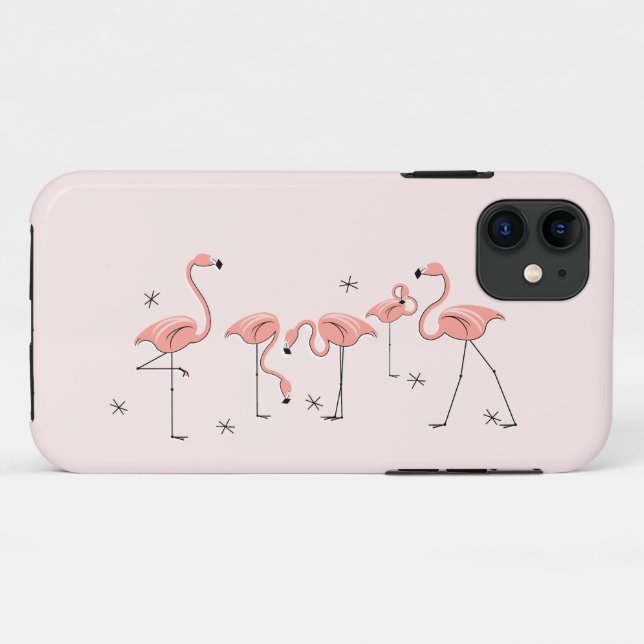 Flamingos Pink Group iPhone 11 case (Back (Horizontal))