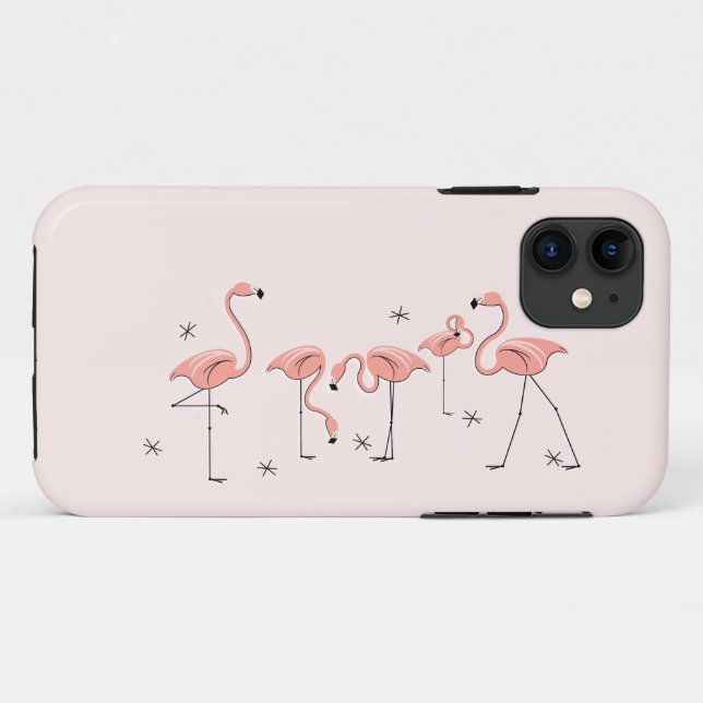 Flamingos Pink iPhone 11 case (Back (Horizontal))