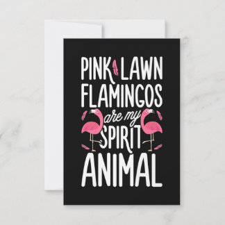 Flamingos | Pink Lawn Flamingos Are Spirit Animal Thank You Card