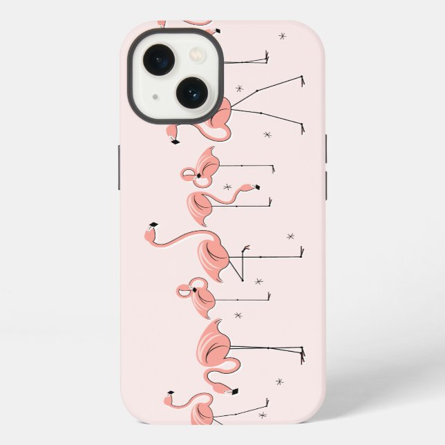 Flamingos Pink Line iPad Mini case (Back)