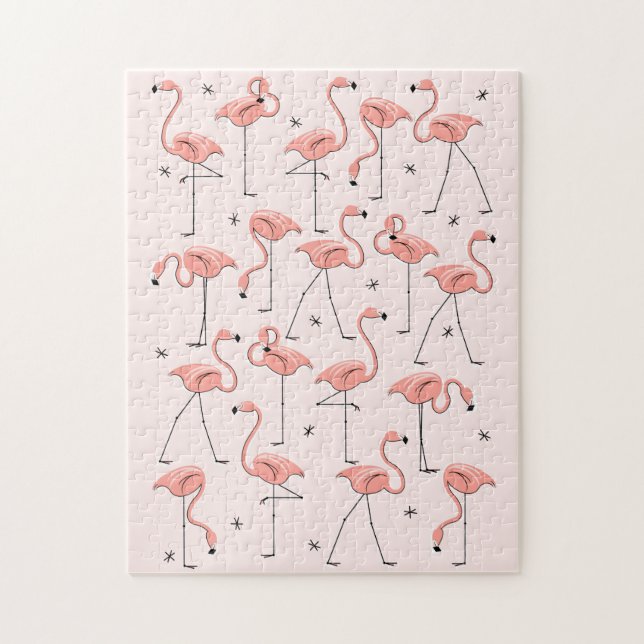 Flamingos Pink puzzle (Vertical)