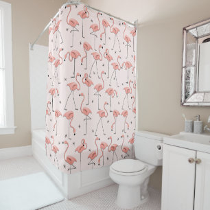 Flamingos Pink shower curtain
