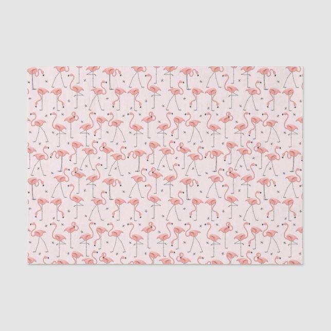 Flamingos Pink tissue paper (Front)