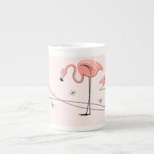 Flamingos Pink Trio 3 bone china mug