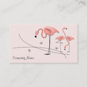 Flamingos Pink Trio 3 business card