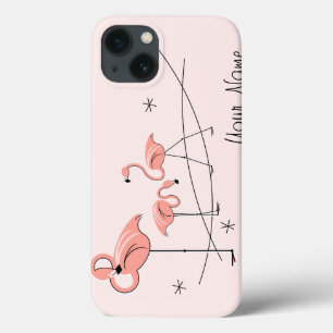 Flamingos Pink Trio 'Name' iPad Mini case
