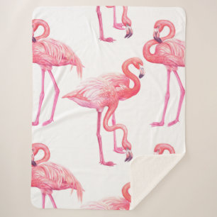 Flamingos Sherpa Blanket