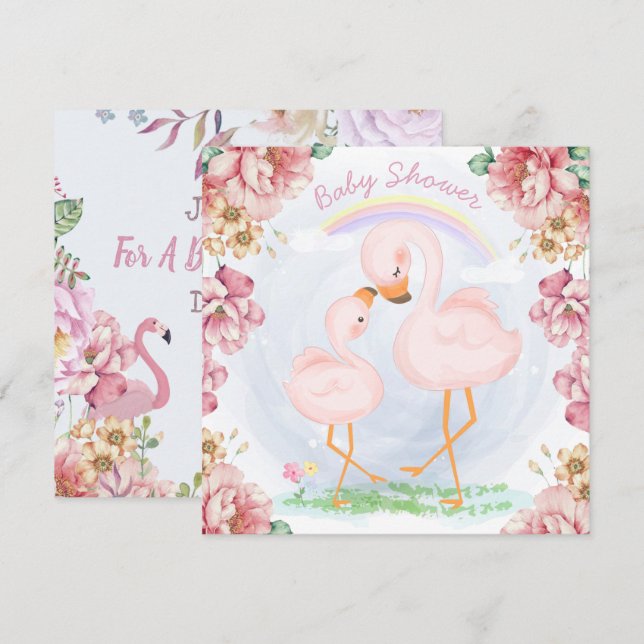 Flamingos Shower Invitation (Front/Back)