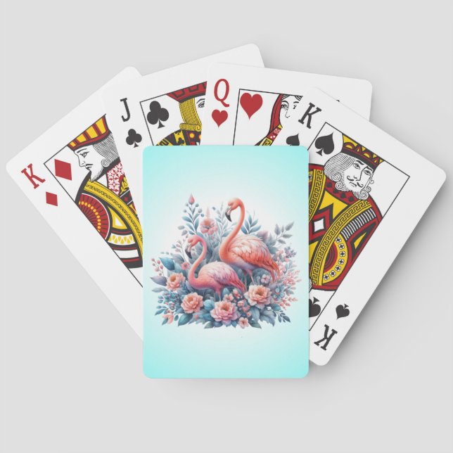 Flamingos Sublimation  Playing Cards (Back)