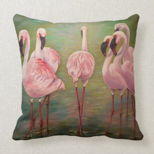 Flamingos Throw Pillow