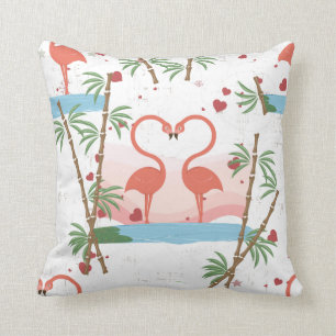 Flamingos Throw Pillow