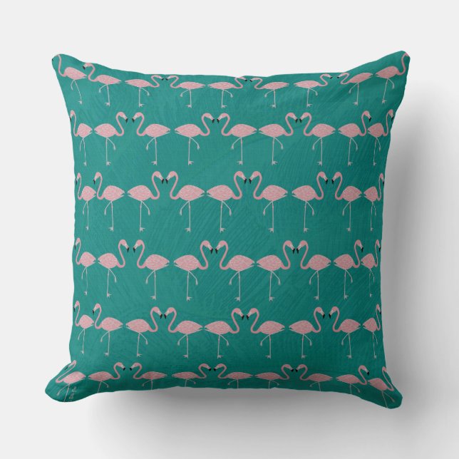 Flamingos Throw Pillow (Front)
