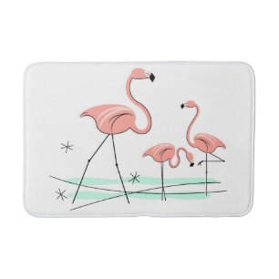 Flamingos Trio 2 bath mat