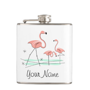 Flamingos Trio 2 Name wrapped flask