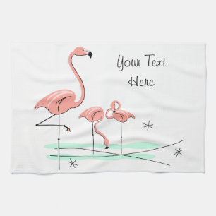 Flamingos Trio 4 kitchen towel