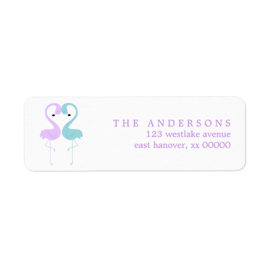 Flamingos Wedding Return Address Label