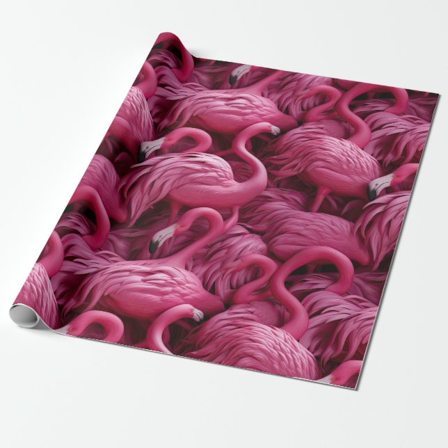Flamingos  wrapping paper (Unrolled)