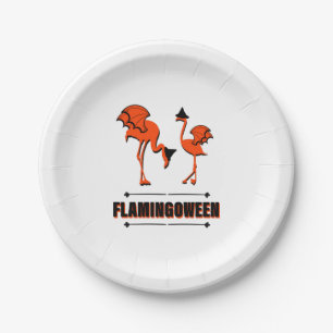 Flamingoween - Halloween Paper Plate
