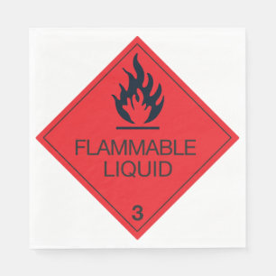 Flammable Liquid Paper Napkins