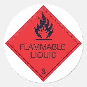 Flammable Liquid Stickers