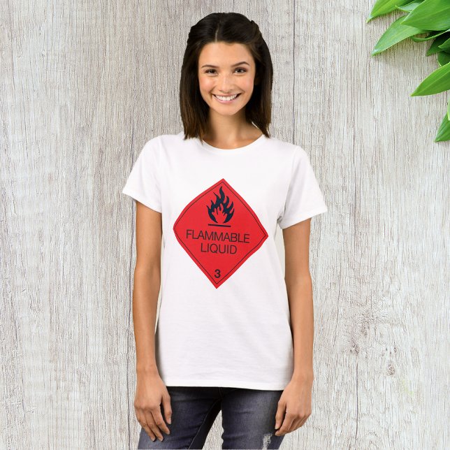 Flammable Liquid Womens T-Shirt (Creator Uploaded)
