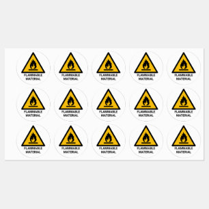 flammable material warning, fire hazard symbol