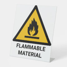 Flammable Material Warning, Fire Hazard Symbol
