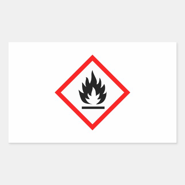 Flammable Symbol / Pictogram Sticker (Front)