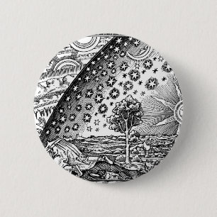 Flammarion Engraving Black And White 2 Inch Round Button