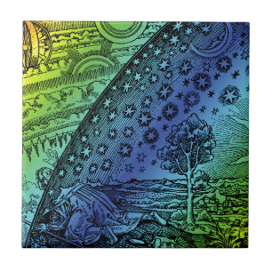 Flammarion Heaven and Earth Engraving Artwork Tile