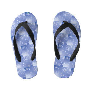 Flamme de neige d'hiver Les tongs de l'enfant