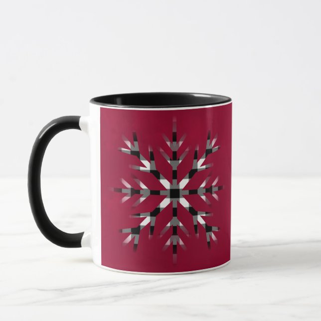 Flamme de neige du pôle Nord, bison plaid Mug (Gauche)