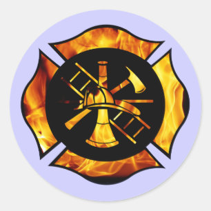 Flamme Maltese Cross New - Sticker