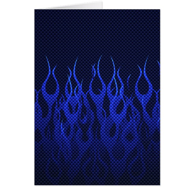 Flammes Blue Racing sur l'impression de fibre de c (Devant)