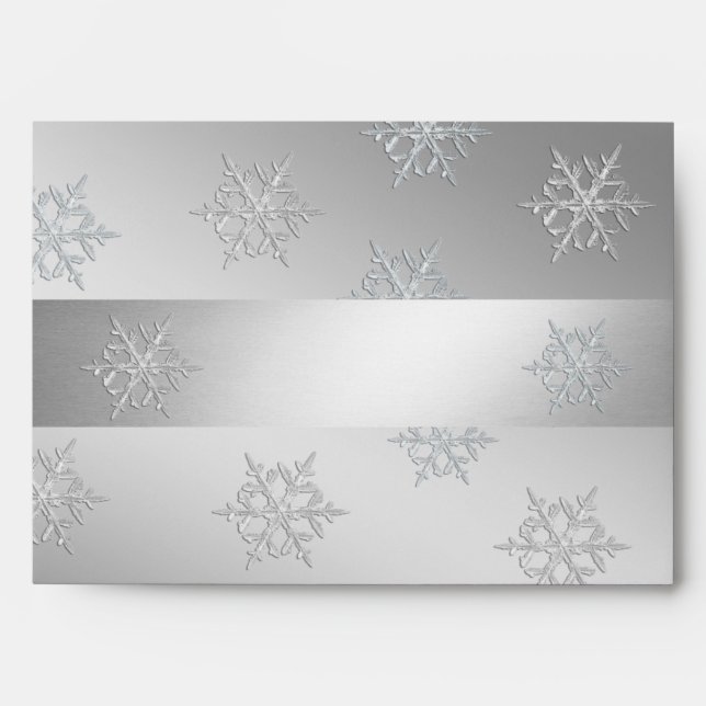 Flammes de neige argent de luxe moderne Enveloppe  (Devant)