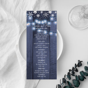 Flammes de neige d'hiver et lumières grange menu b
