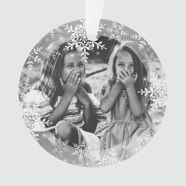 Flammes de neige sur la photo de famille Ornement  (devant)