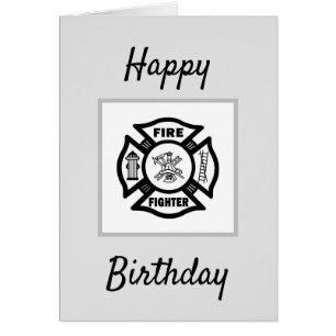Flammes de pompiers Joyeux anniversaire