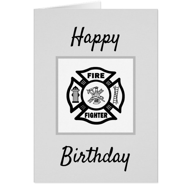 Flammes de pompiers Joyeux anniversaire (Devant)
