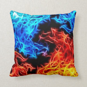 Flammes décoratives - beau coussin de le bien et