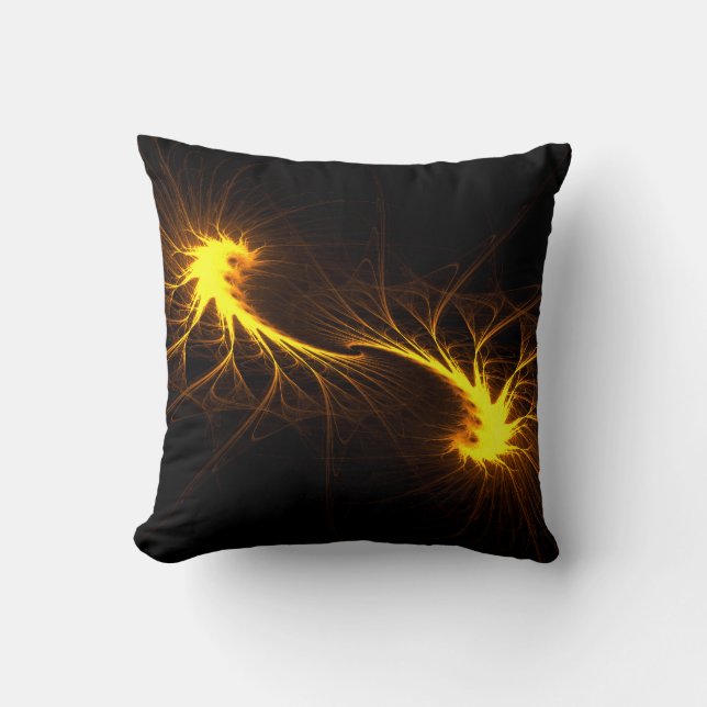 Flammes jumelles - coussin abstrait d'art d'âme (Recto)