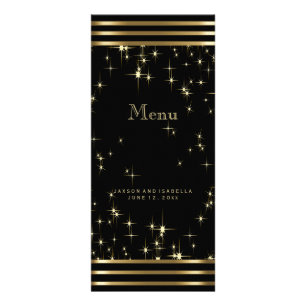 Flammes Noir & Or avec Barres - Menu