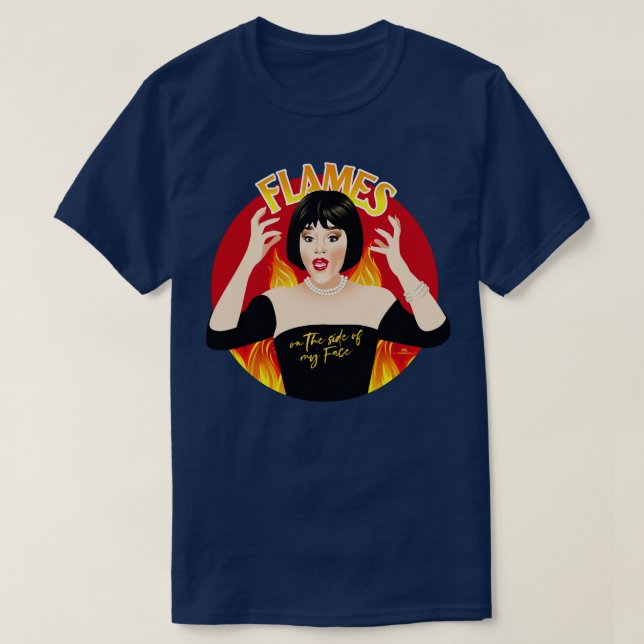 Flammes sur le côté de mon visage Enfants TShirt (Design devant)