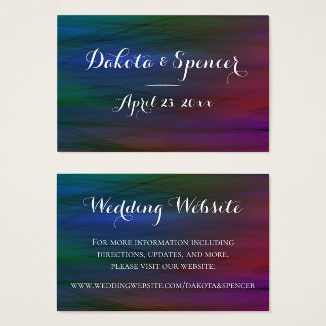 Flammes vibrantes | Site Mariage Dark Watercolor (Devant & derrière)