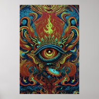 Flammes Visionnaires : Poster des yeux spirituels